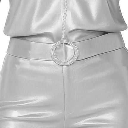 Traje Disco Plata Señoras 3 piezas