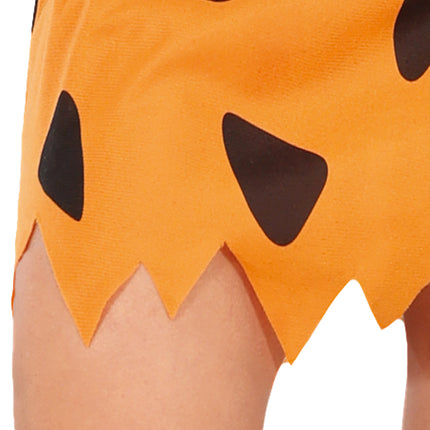 Vestido Cavernícola Negro Naranja Señoras