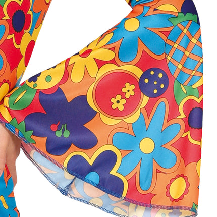 Disfraz Floral Hippie 60S Mujer 3 piezas