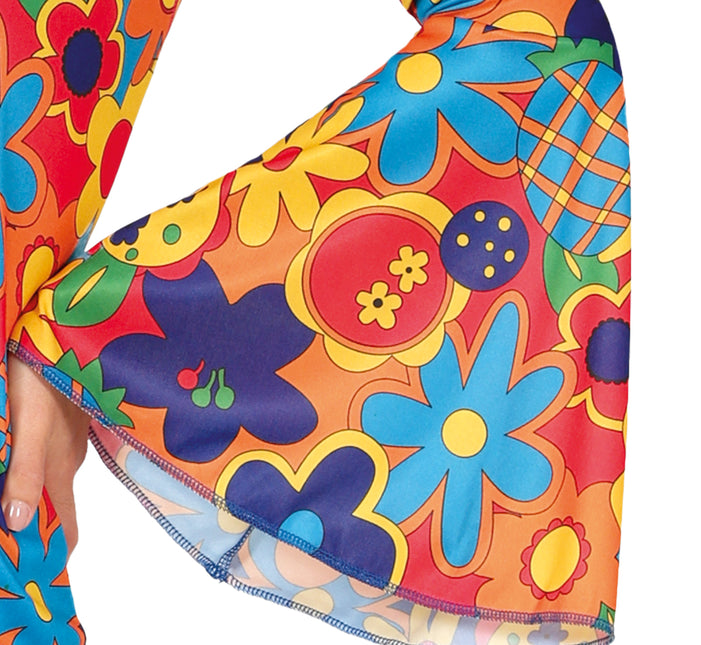 Disfraz Floral Hippie 60S Mujer 3 piezas