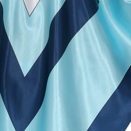 Poncho Disco 70S Azul Mujer