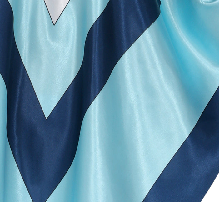 Poncho Disco 70S Azul Mujer