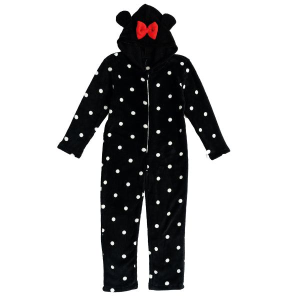 Minnie Mouse Body Negro Rojo Niña
