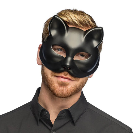 Media máscara Kitty negra