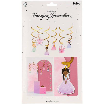 Decoración Colgante Princesas 6pcs