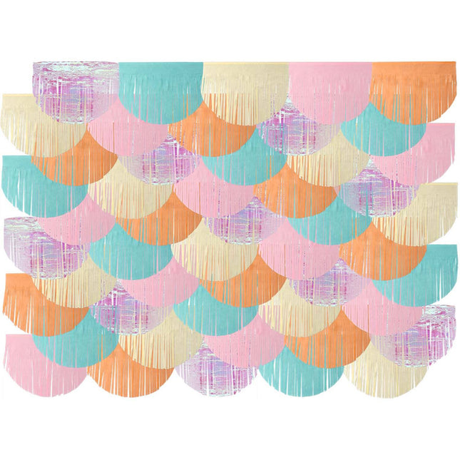 Decoración mural de colores Pastel 2m