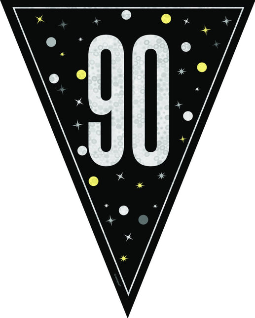 90 Jaar Vlag 2,74m van Unique koop je bij Partywinkel