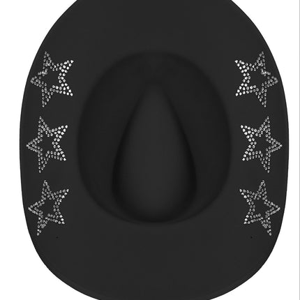 Sombrero de vaquero estrellas de purpurina