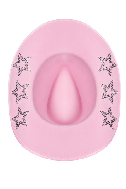 Sombrero de vaquero estrellas de purpurina