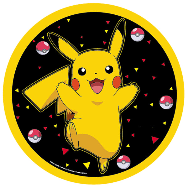 Pokemon Platos Negro Amarillo 23cm 8pcs