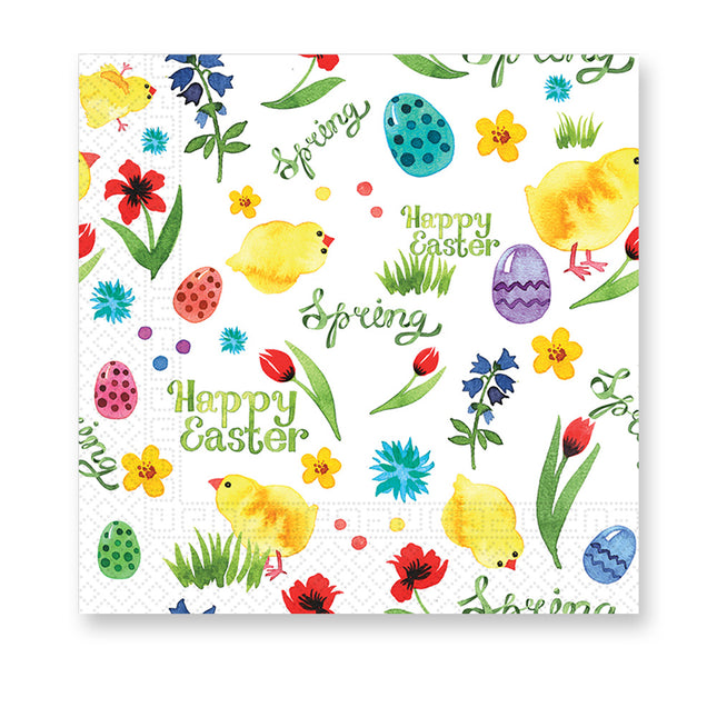 Servilletas de Pascua Blancas Felices Pascuas 33cm 20pcs
