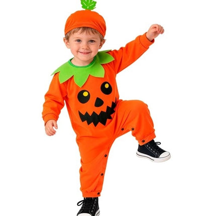 Mono de Halloween para bebé con diseño de calabaza, de 2 piezas