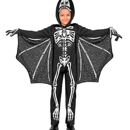 Disfraz de Halloween Negro Blanco Murciélago Infantil