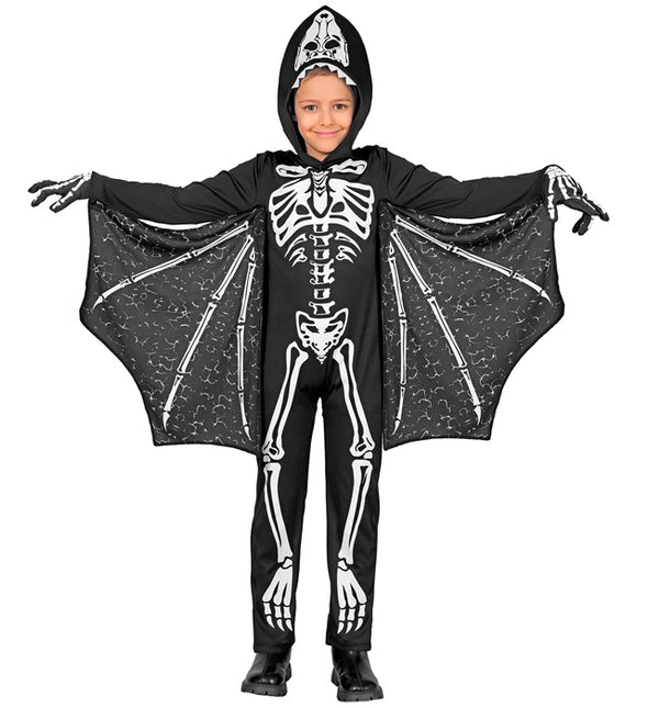 Disfraz de Halloween Negro Blanco Murciélago Infantil