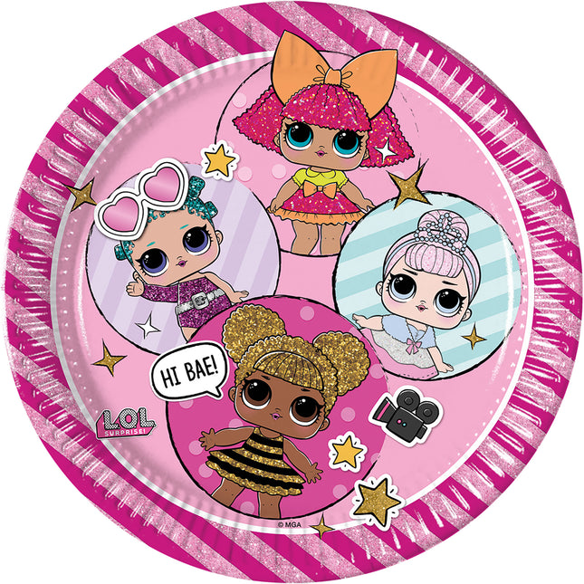 L.O.L. Glitterati Fsc Platos de Papel Next Generation Grandes 23Cm 8St