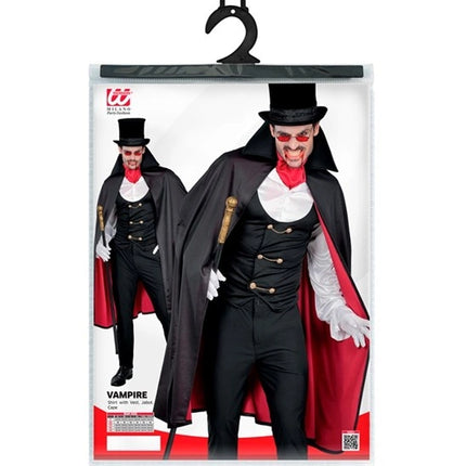 Disfraz de Halloween de vampiro rojo y negro, de 4 piezas
