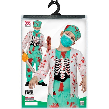 Disfraz de Halloween para niño: médico zombi con sangre