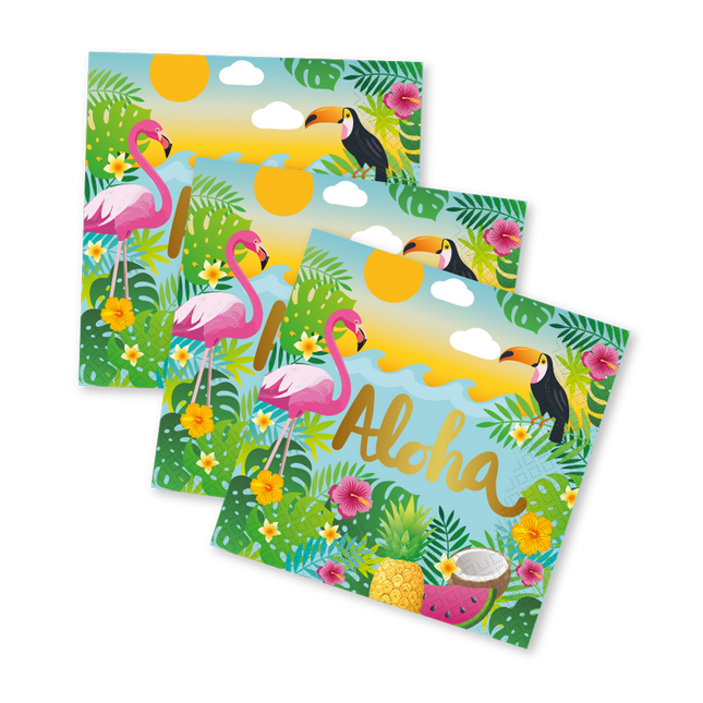 Servilletas de Hawái «Aloha», 33 cm, 20 unidades