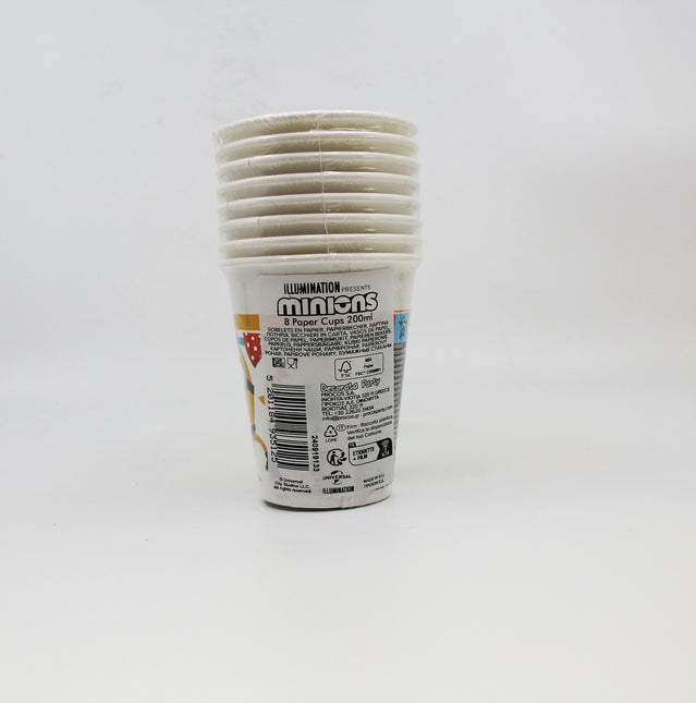 Vasos Minions 200 ml 8 uds
