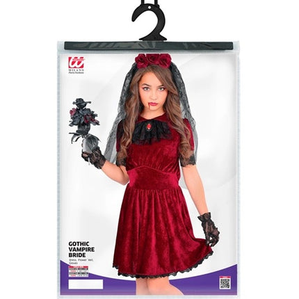 Disfraz de Halloween para niña: novia vampira gótica
