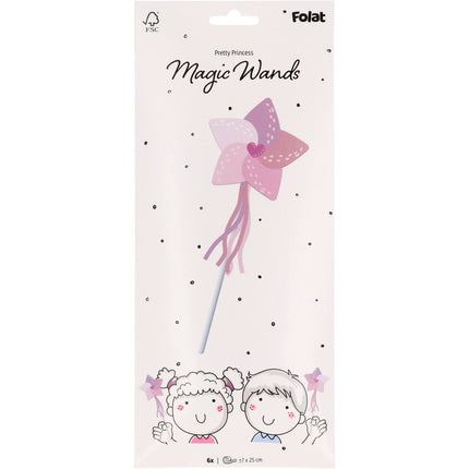 Varita Mágica Rosa 26cm 6pcs