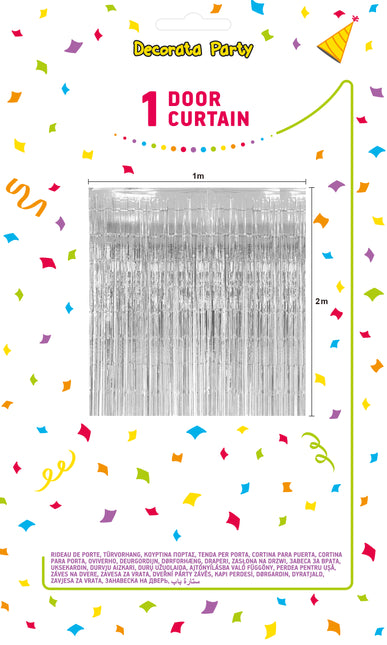 Cortinas plateadas Party Essentials 1X2M 1St