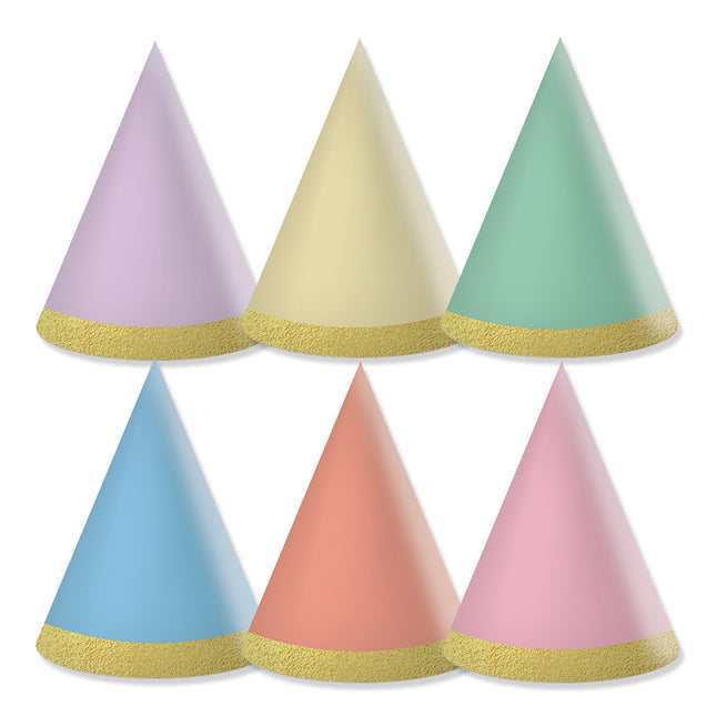Party Essentials Fsc Unicolor Mini Sombreros En Colores Pastel 6St
