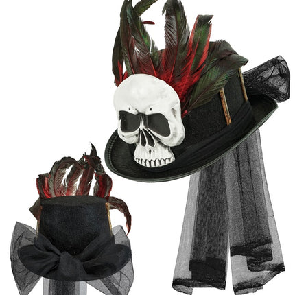 Sombrero de Halloween Alto Vudú y Huesos