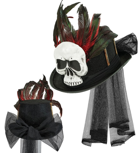 Sombrero de Halloween Alto Vudú y Huesos