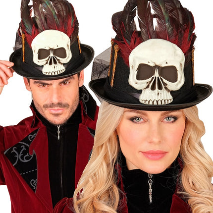 Sombrero de Halloween Alto Vudú y Huesos