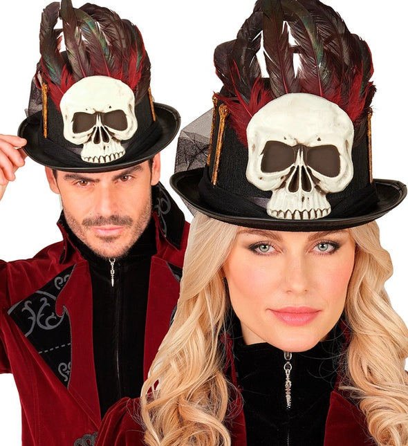 Sombrero de Halloween Alto Vudú y Huesos
