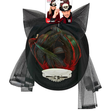 Sombrero de Halloween Alto Vudú y Huesos