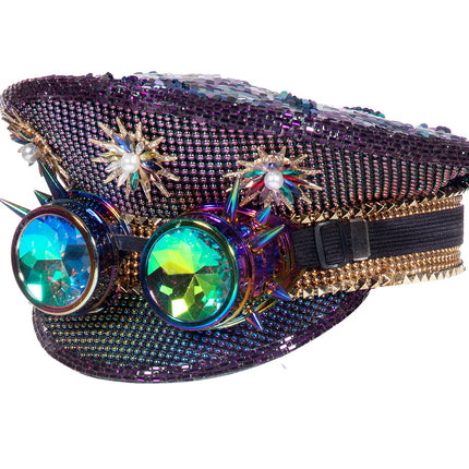 Gorra Burning Man Gafas moradas