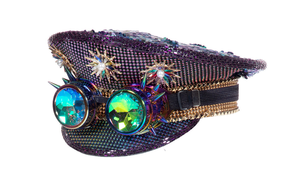 Gorra Burning Man Gafas moradas