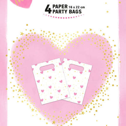 Bolsas para compartir corazones 4 uds