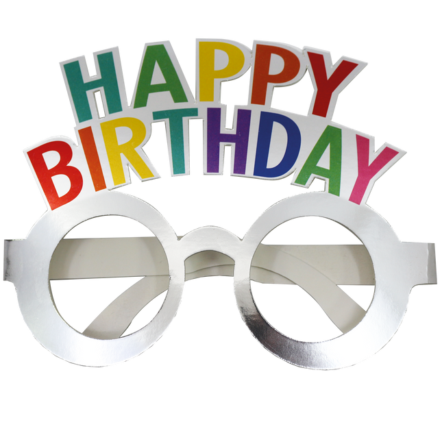 Gafas de Feliz Cumpleaños de Colores 4uds