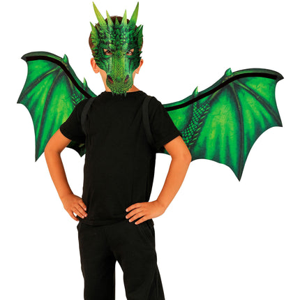 Disfraz de dragón verde