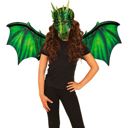 Disfraz de dragón verde