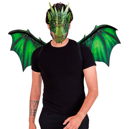 Disfraz de dragón verde