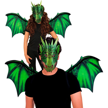 Disfraz de dragón verde