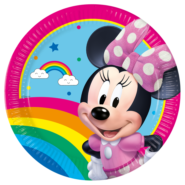 Platos Minnie Mouse 23cm 8pcs