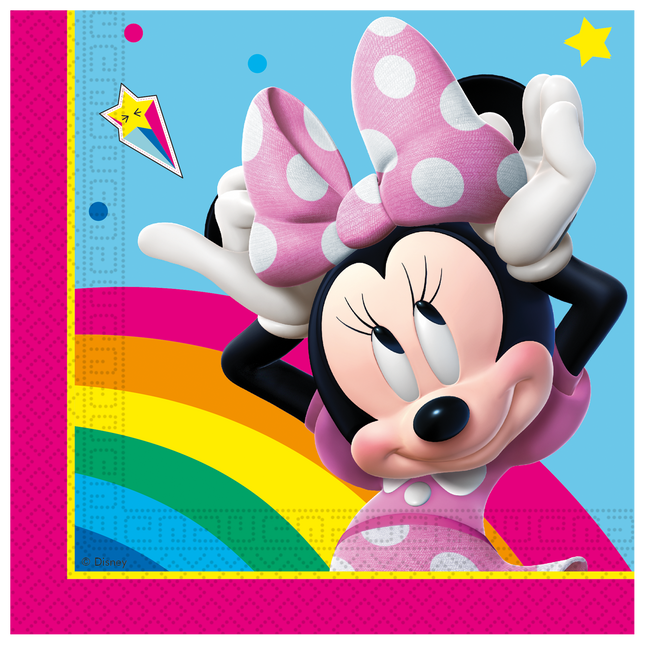 Servilletas Minnie Mouse Coloreadas 33cm 20pcs