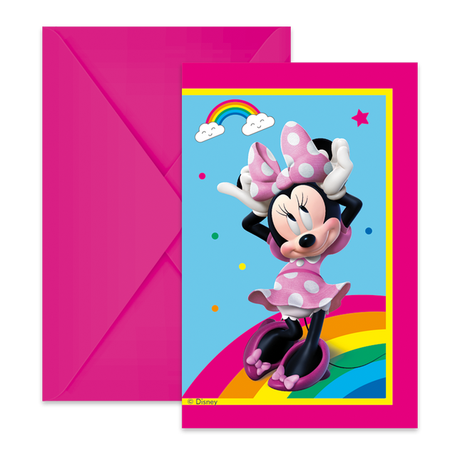 Invitaciones Minnie Mouse 6pcs