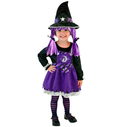 Disfraz de bruja morado para bebé