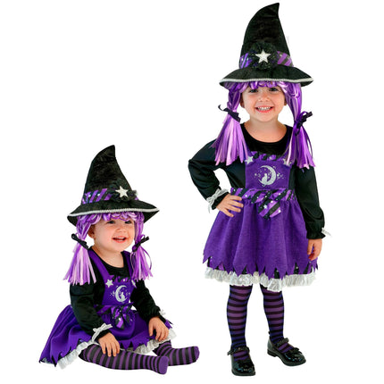 Disfraz de bruja morado para bebé