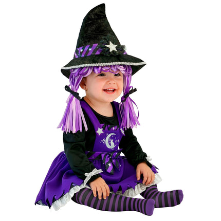 Disfraz de bruja morado para bebé