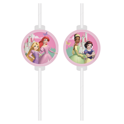 Pajitas Princesas Disney 4pcs