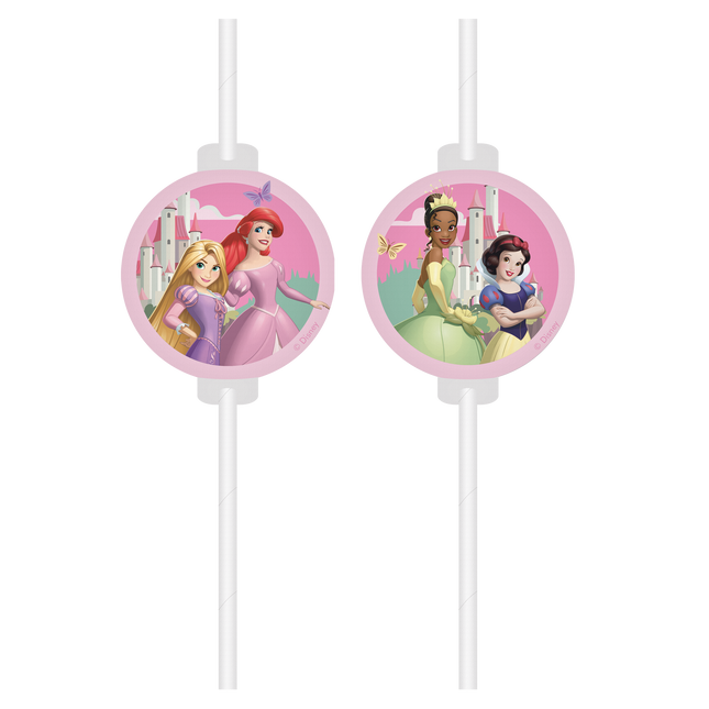 Pajitas Princesas Disney 4pcs