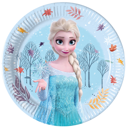 Platos Frozen Elsa 20cm 8pcs