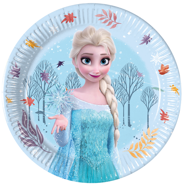Platos Frozen Elsa 20cm 8pcs